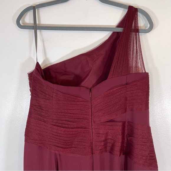 white by vera wang wine one shoulder maxi dress plus size 18 - Picture 10 of 12